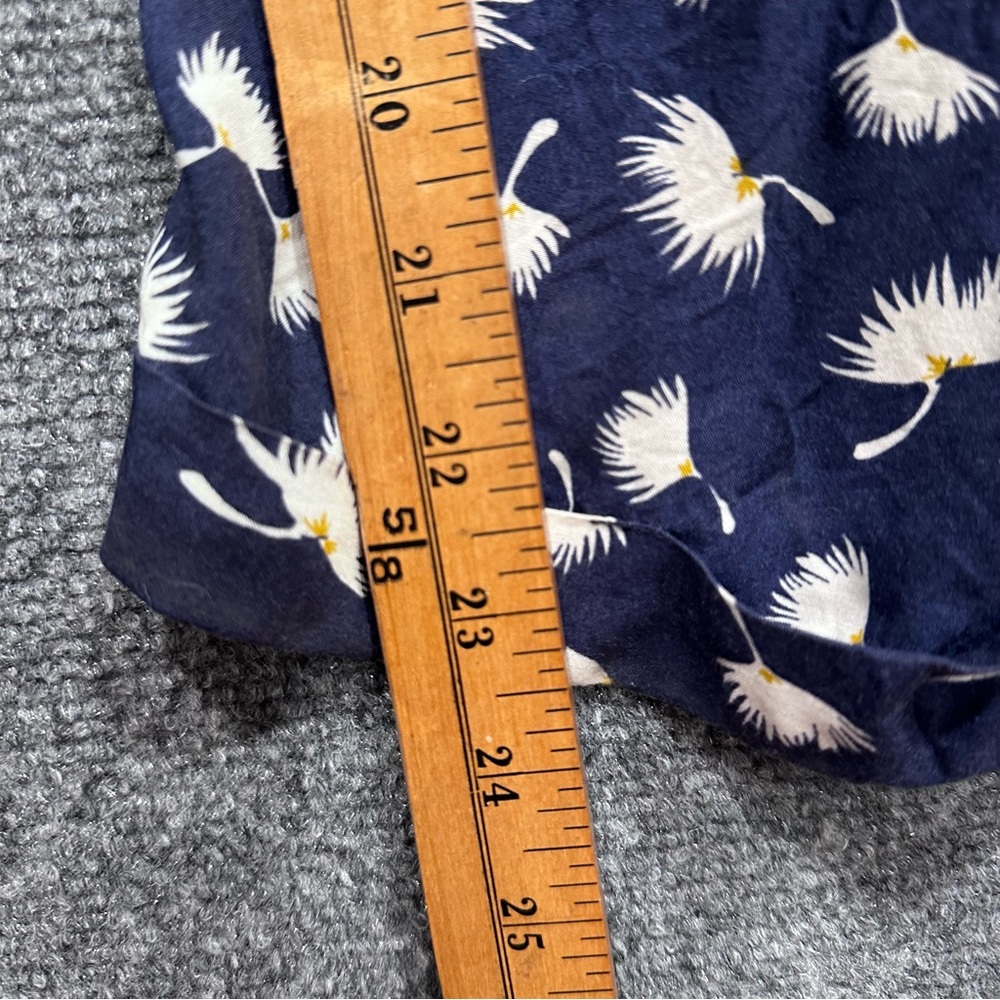 Old Navy jumpsuit XXL navy blue floral pocket tie waist short sleeve snap bodice - Picture 14 of 14